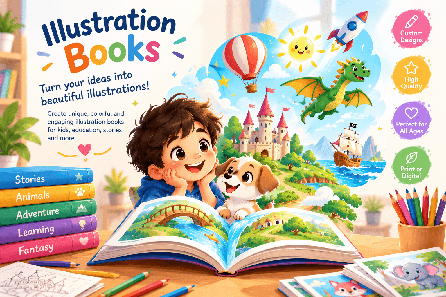 Existing WonderWords illustrated-storybook product example